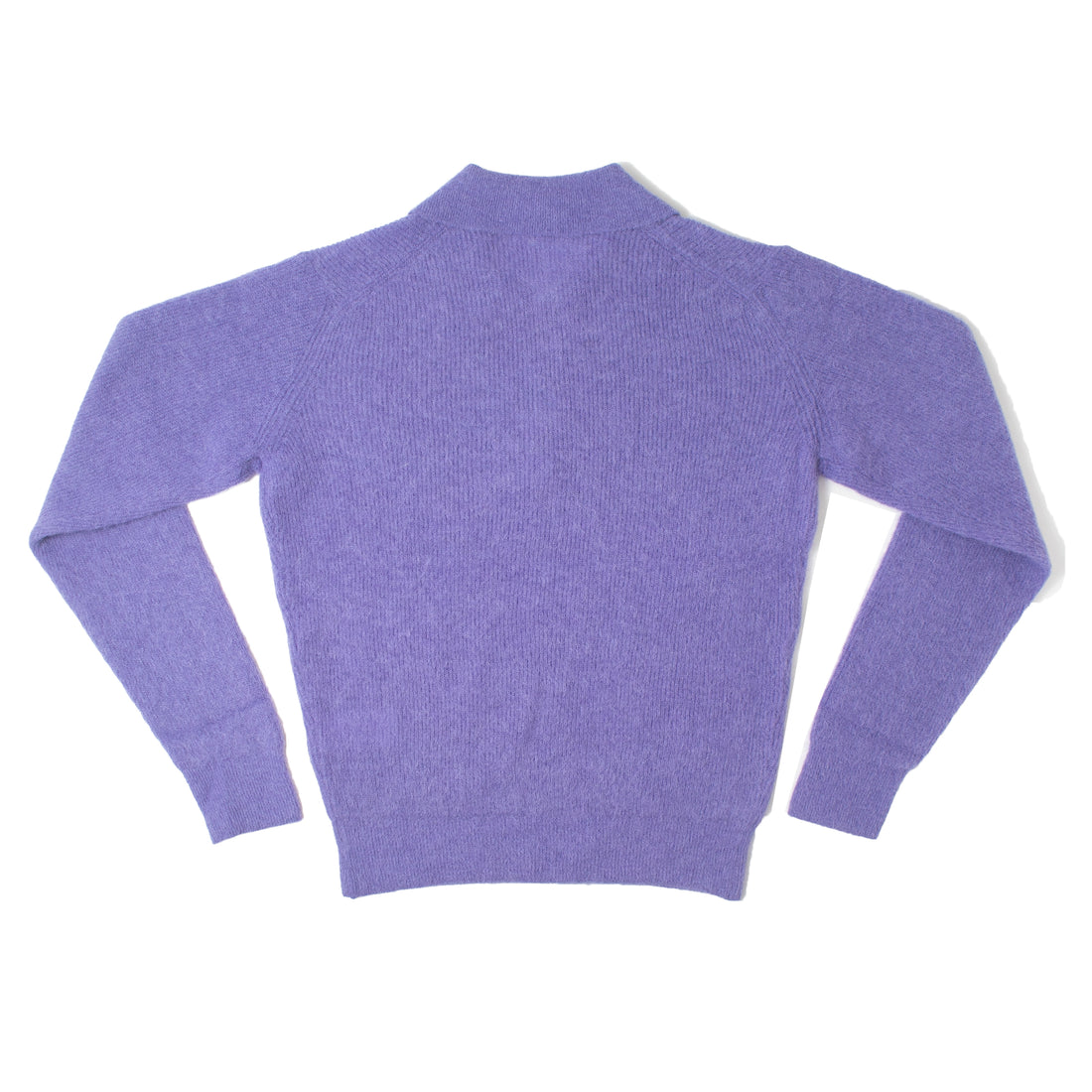 Auralee Baby Suri Alpaca Sheer Knit Skipper Polo in Purple