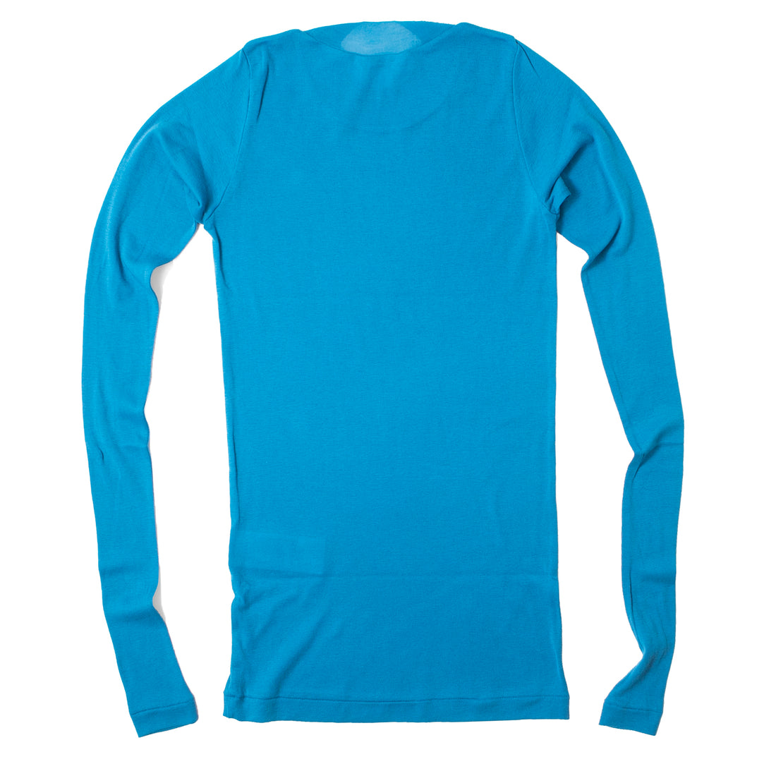 Auralee Super High Gauge Sheer Rib L/S Tee in Blue