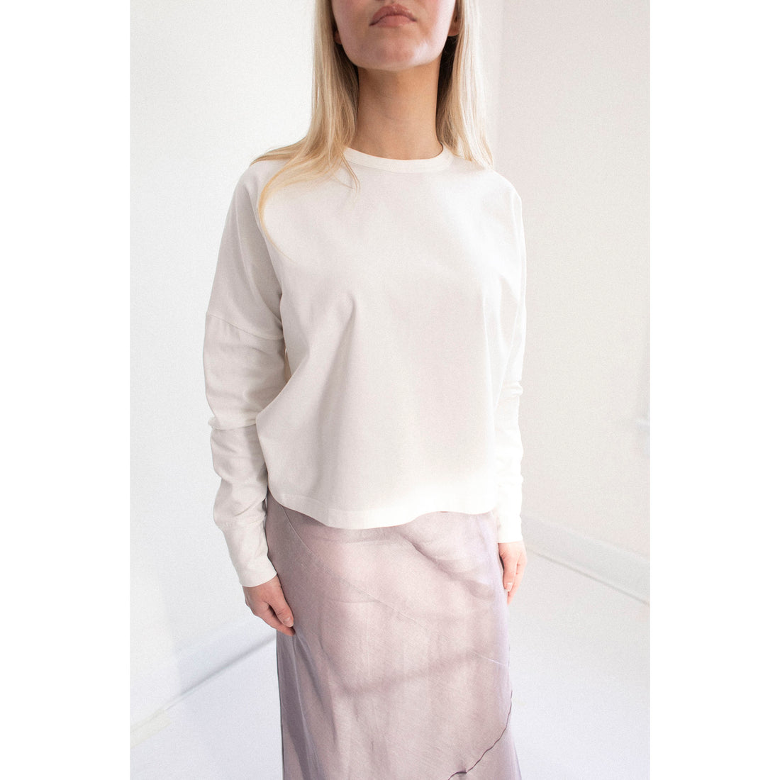 Studio Nicholson Loop Long Sleeve T-Shirt in Optic White