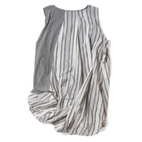 Baserange Bella Dress in Grey Stripe
