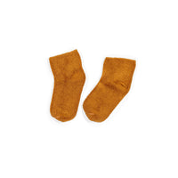 Baserange Buckle Ankle Socks in Burnt Yellow