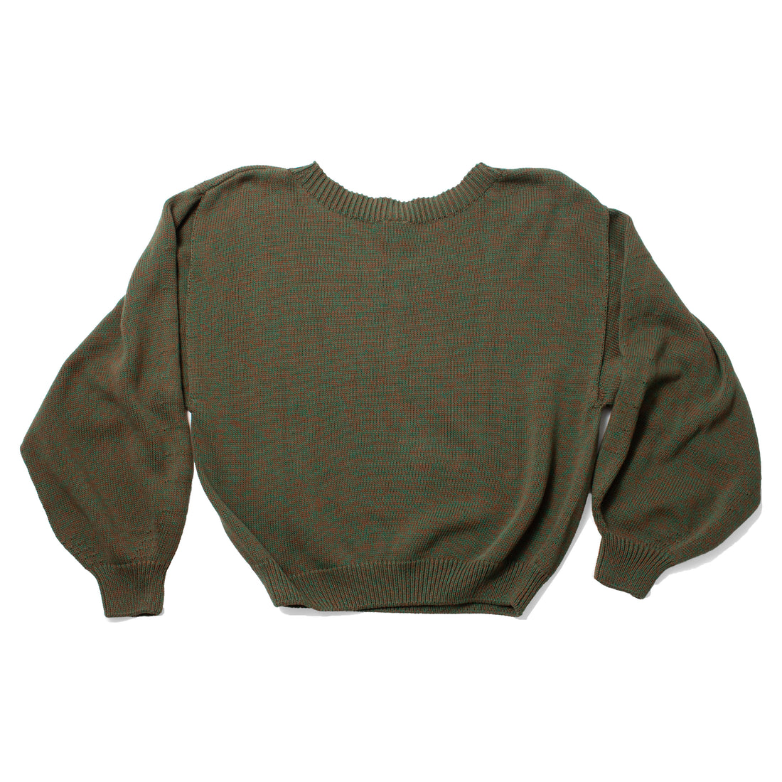 Baserange Calla Sweater in Green Brown Melange