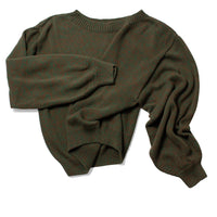 Baserange Calla Sweater in Green Brown Melange
