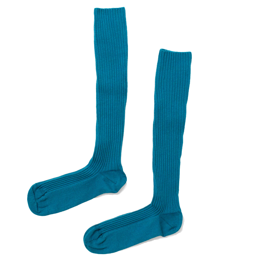 Baserange Rib Knee Socks in Sphere Blue