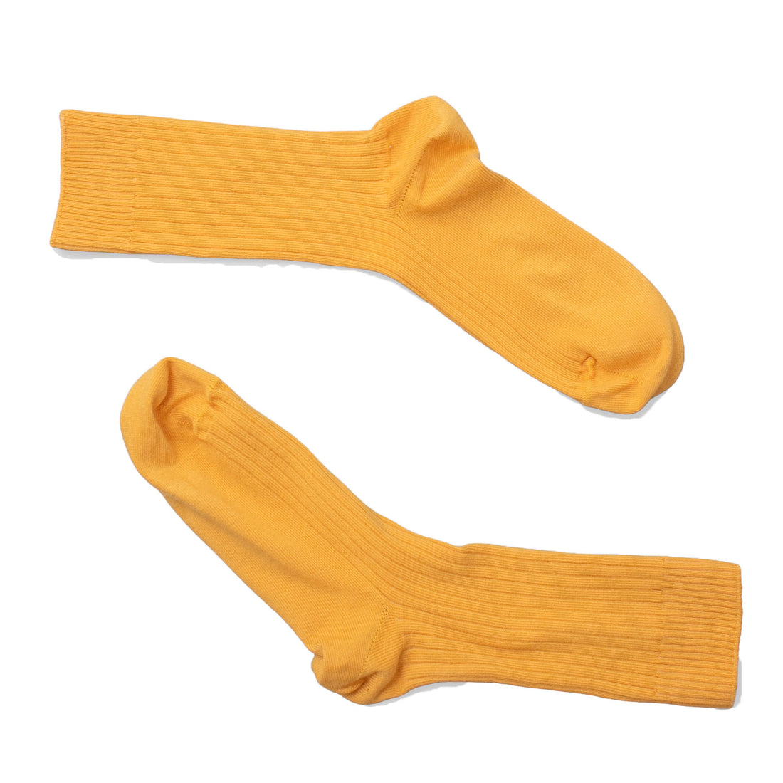 Baserange Rib Overankle Socks in Dacty Yellow