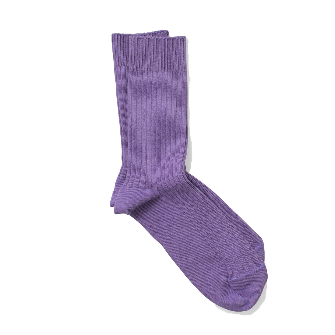 Baserange Rib Overankle Socks in Poa Purple