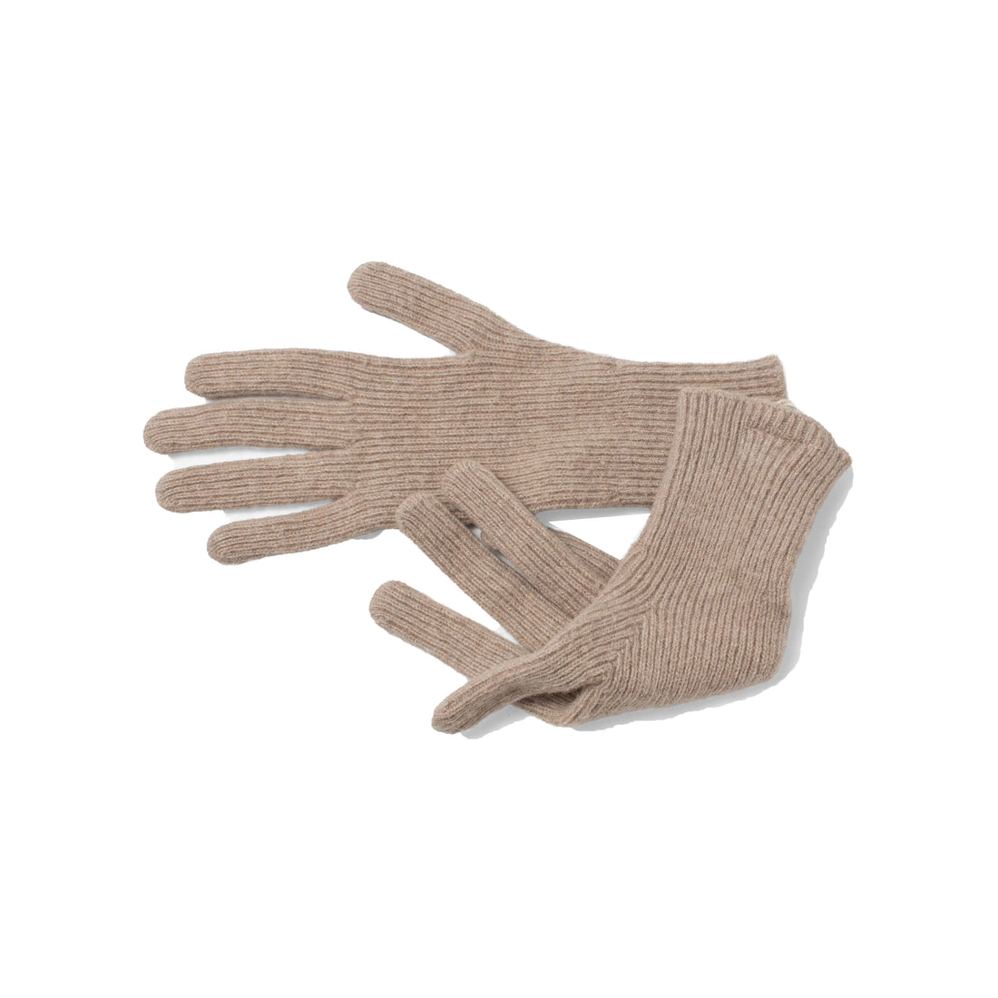 Baserange Ribbed Gloves in Camel