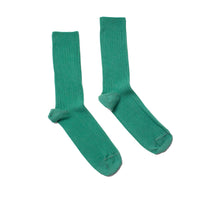 Baserange Rib Overankle Socks in Orbit Green