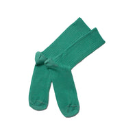 Baserange Rib Overankle Socks in Orbit Green