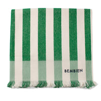 Bembien Plage Towel in Green Stripe