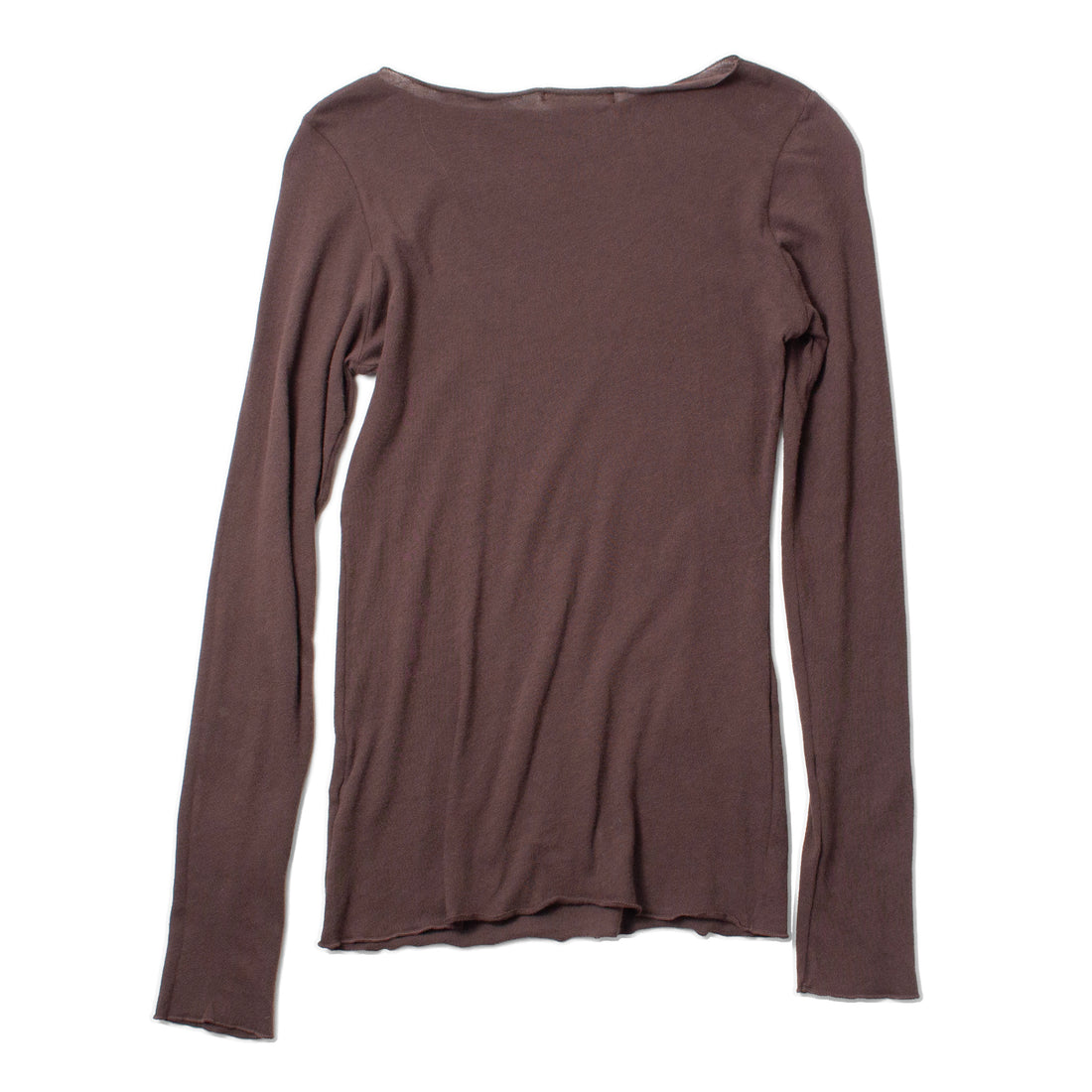 Black Crane Boat Neck L/S in Dark Plum