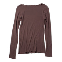 Black Crane Boat Neck L/S in Dark Plum