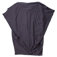 Black Crane Draped Dress in Faded Black