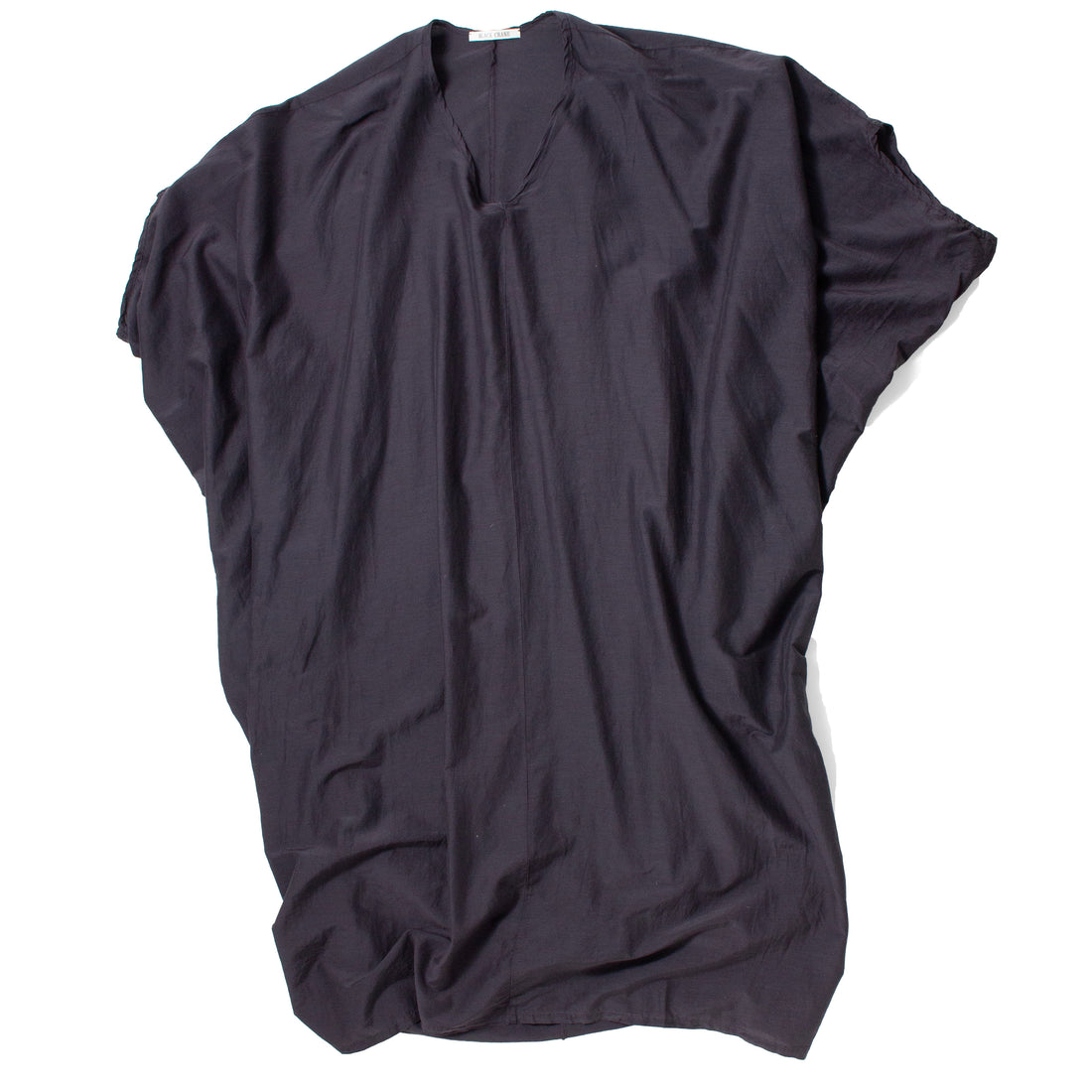 Black Crane Draped Dress in Faded Black