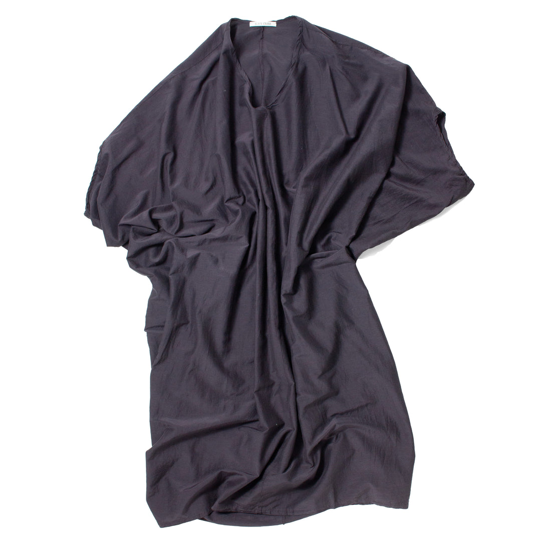 Black Crane Draped Dress in Faded Black