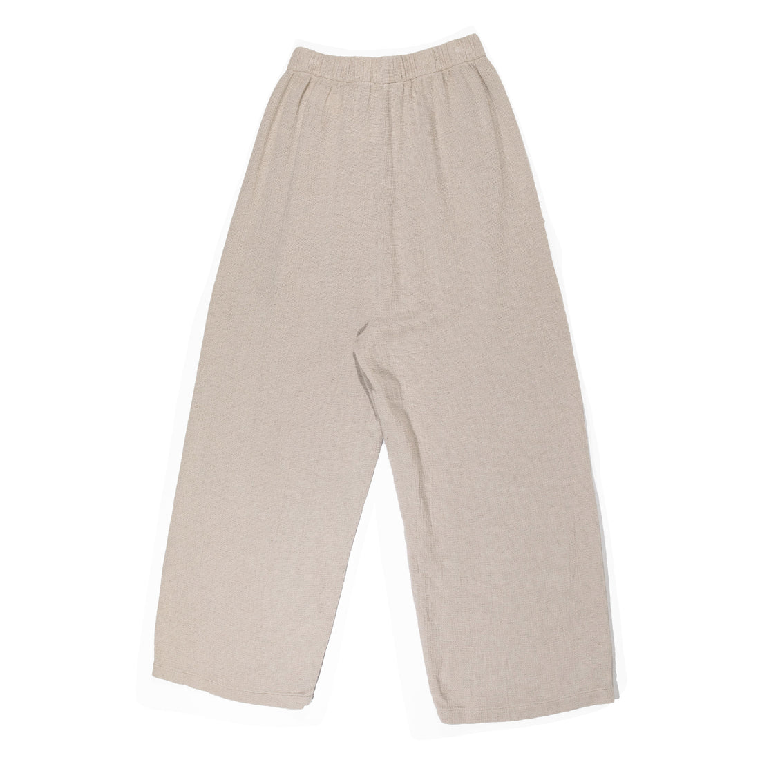Black Crane Easy Straight Pants in Natural