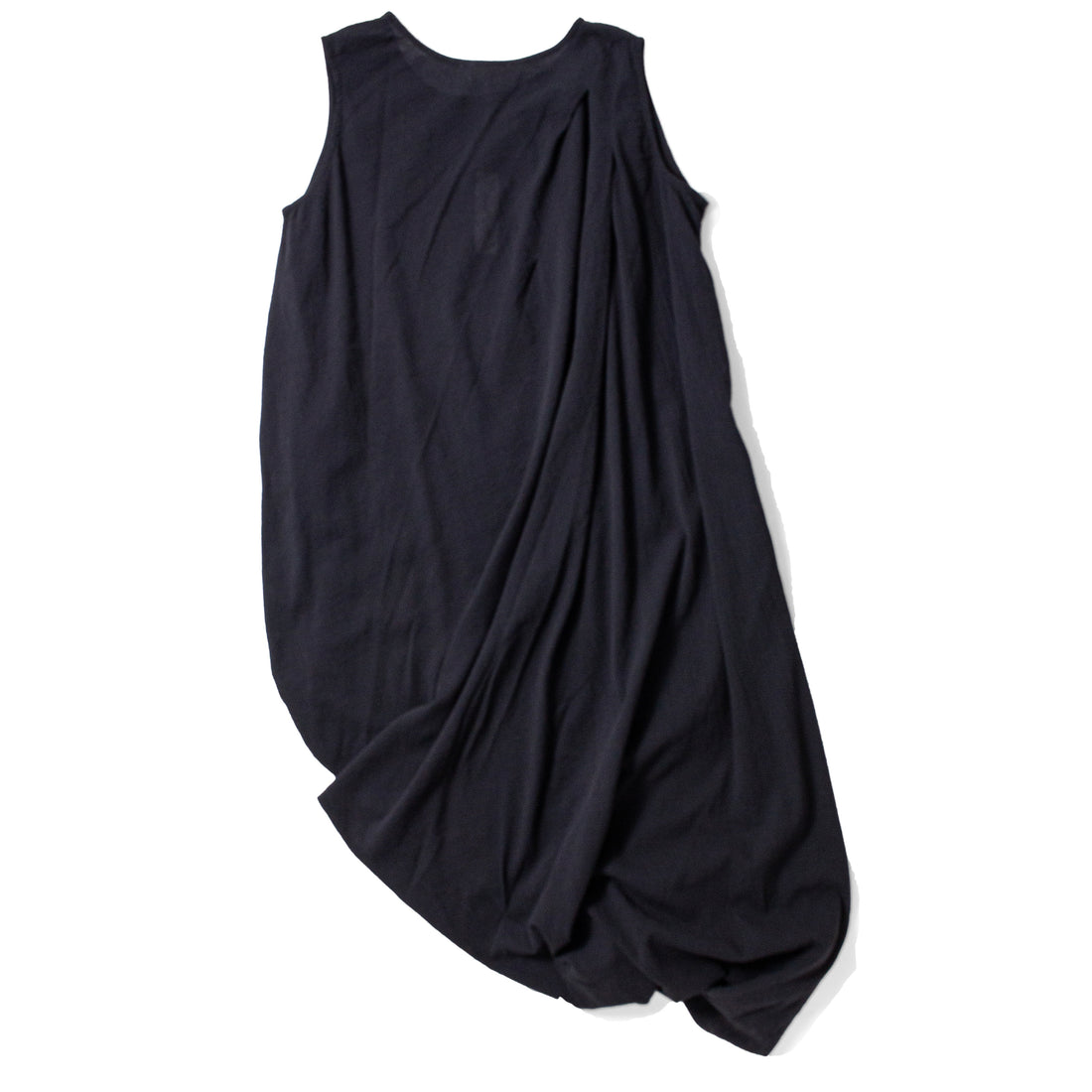 Black Crane Greek Column Dress in Sumi Black