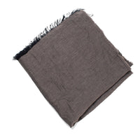 Black Crane Light Wool Wide Scarf in Grey