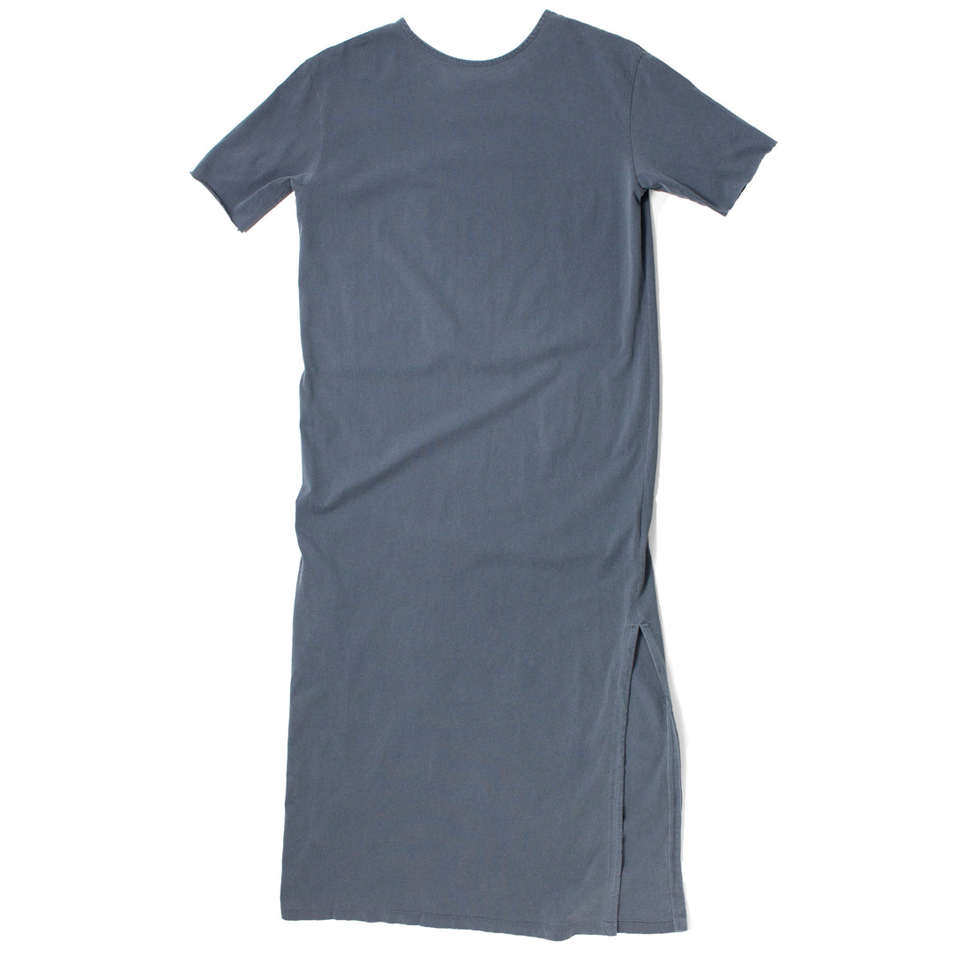 Black Crane Long Tee Dress in Indigo