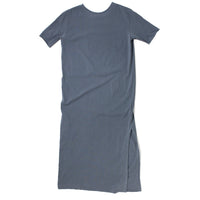 Black Crane Long Tee Dress in Indigo