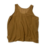 Black Crane Loose Tank in Dark Olive