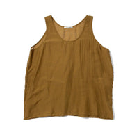 Black Crane Loose Tank in Dark Olive