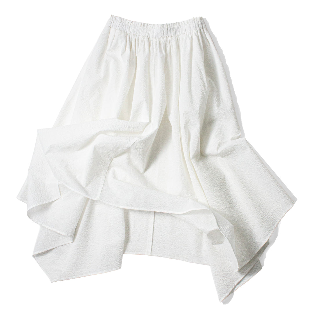 Black Crane Paper Skirt in White