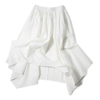 Black Crane Paper Skirt in White