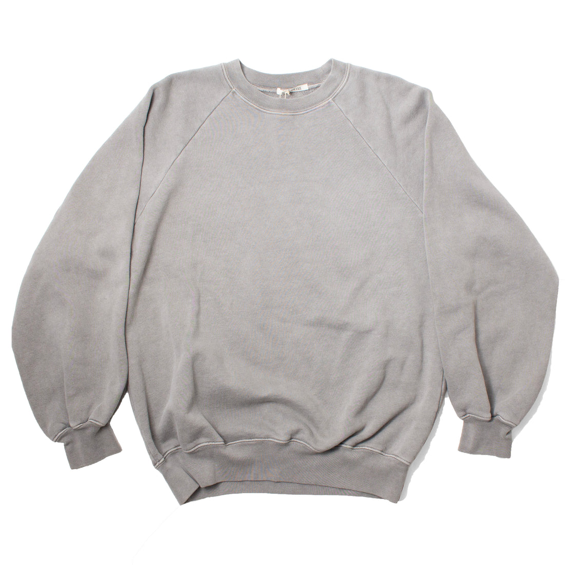 Black Crane Raglan Sweatshirt in Stone