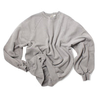 Black Crane Raglan Sweatshirt in Stone