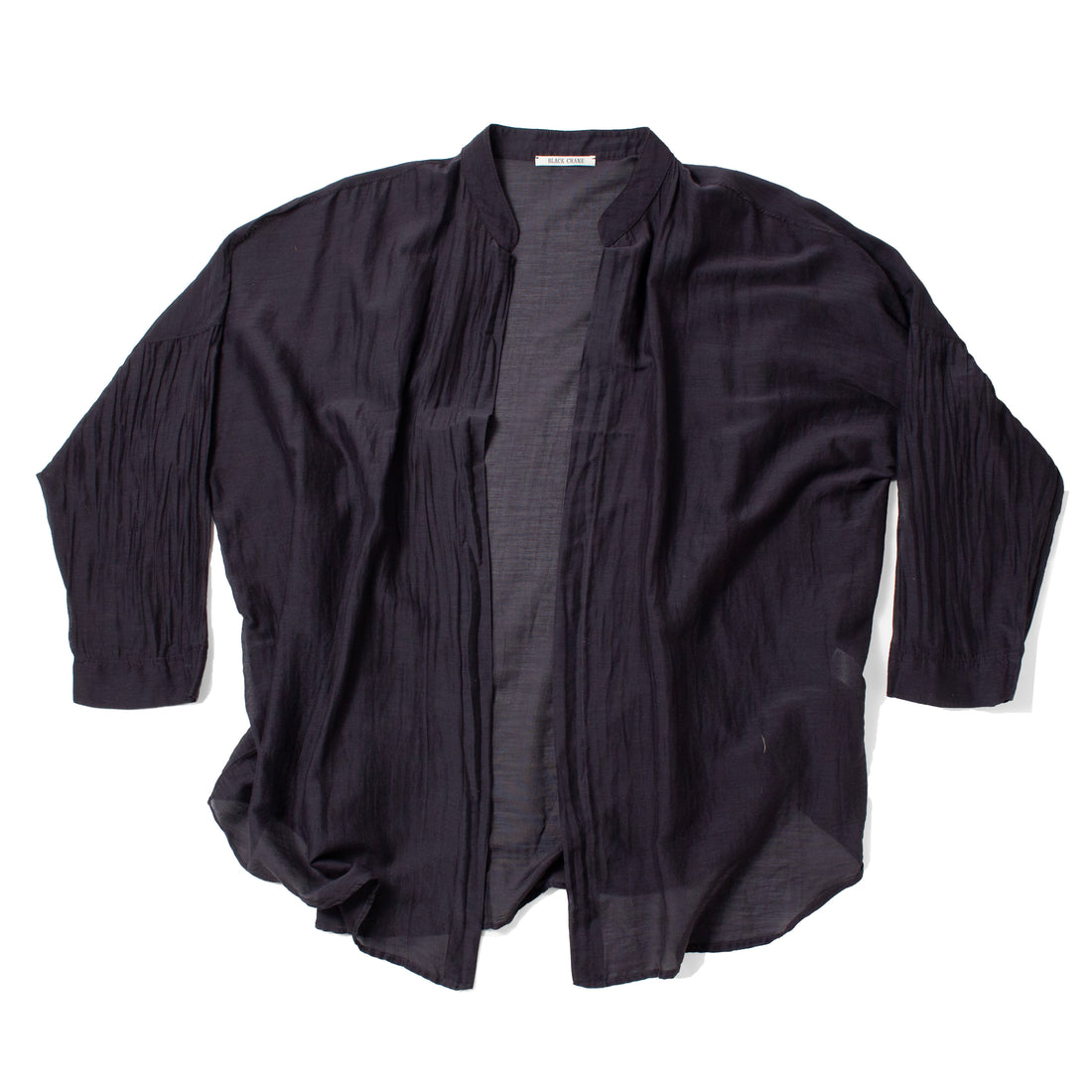Black Crane Square Shirt in Faded Black