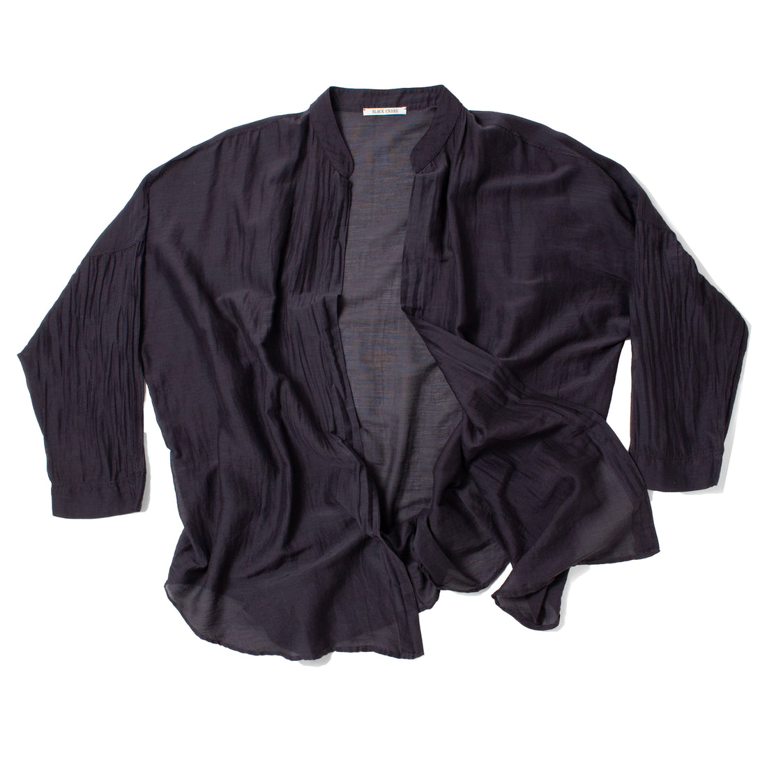 Black Crane Square Shirt in Faded Black
