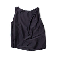 Black Crane Twisted Tank Top in Faded Black