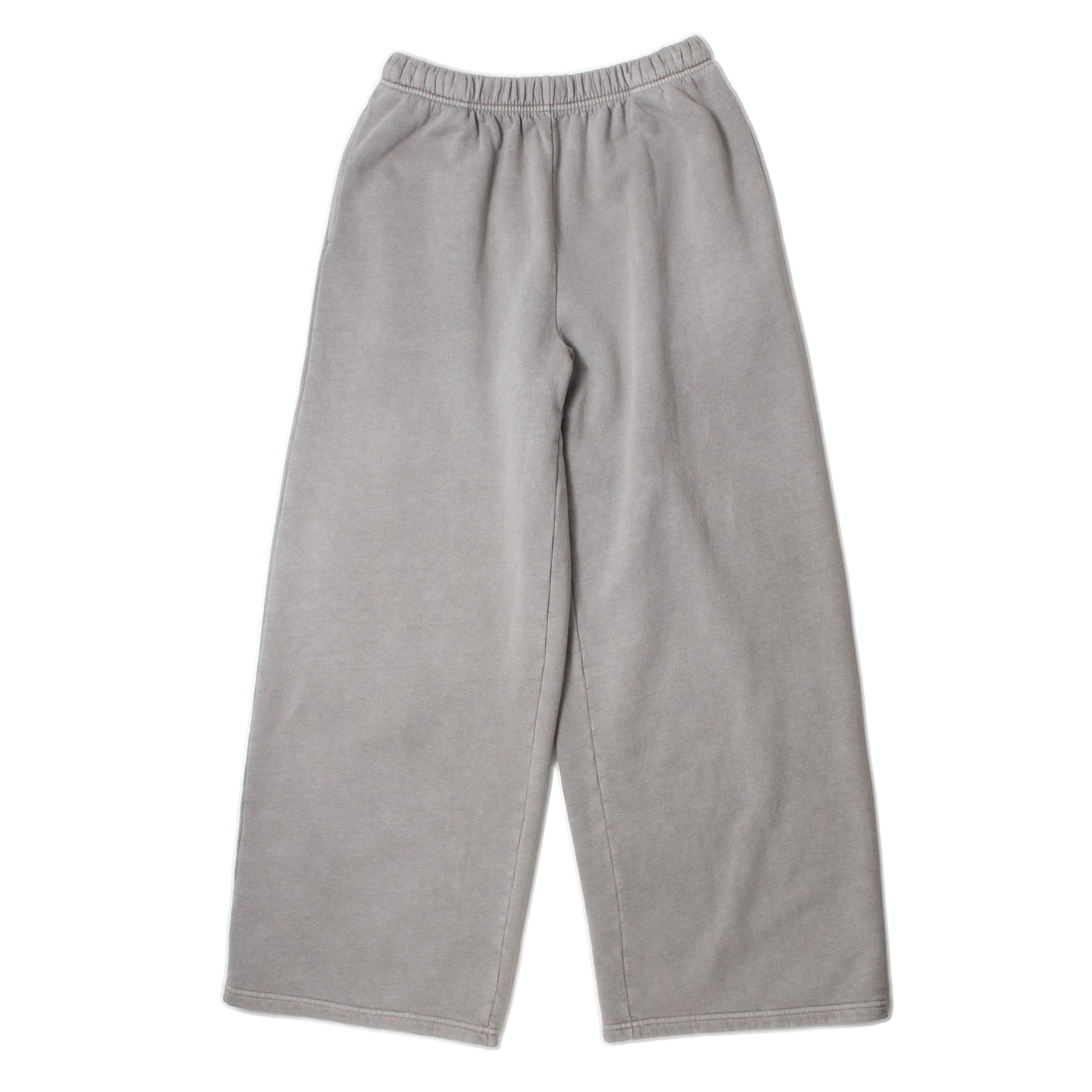 Black Crane Wide Long Sweatpants in Stone
