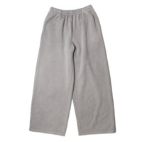 Black Crane Wide Long Sweatpants in Stone