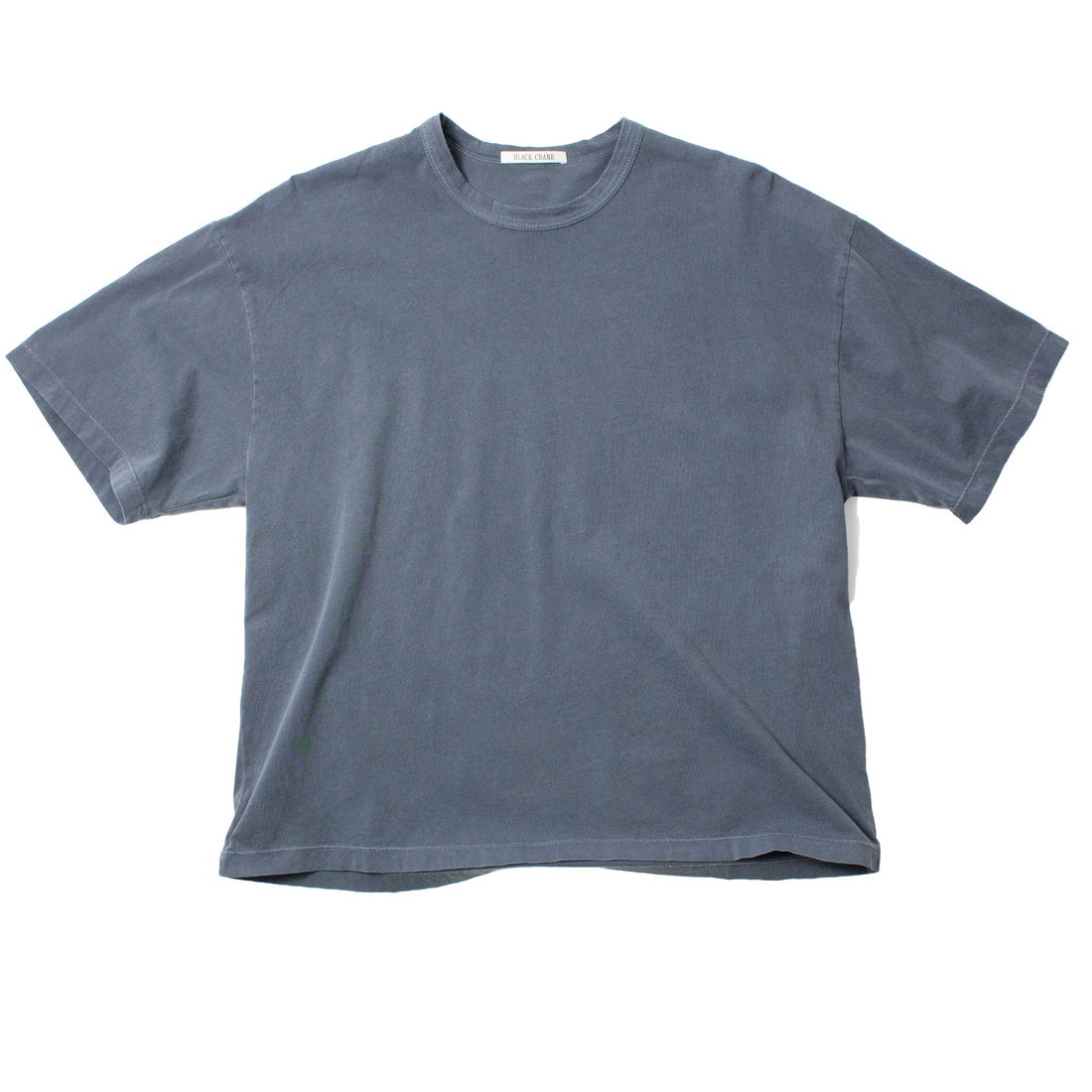 Black Crane Wide Short Sleeve Tee in Indigo