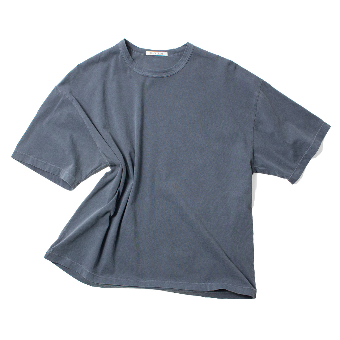 Black Crane Wide Short Sleeve Tee in Indigo