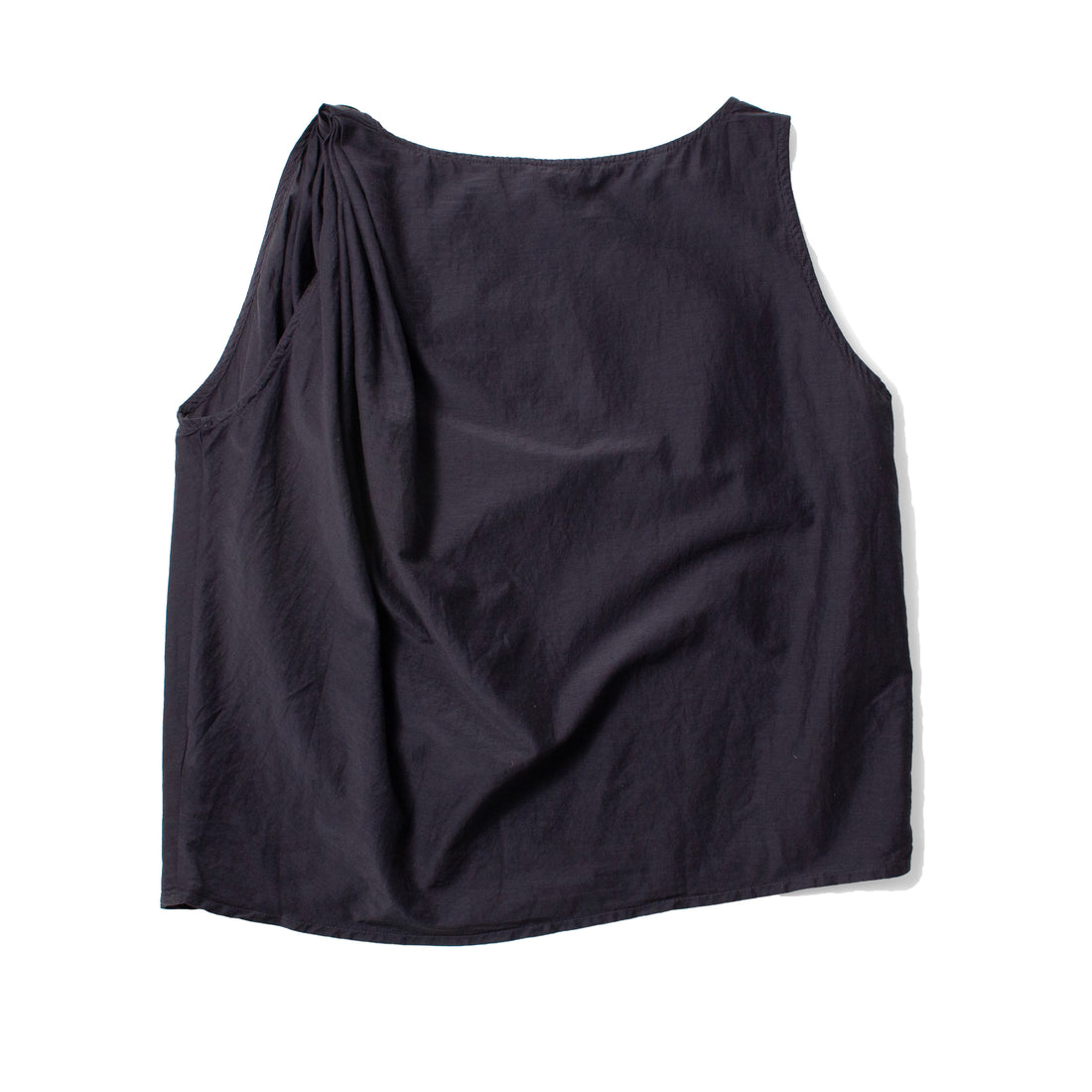 Black Crane Twisted Tank Top in Faded Black