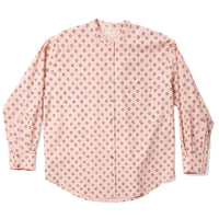 Flor Studio Margarita Buttondown in Pink/Brown Swirl