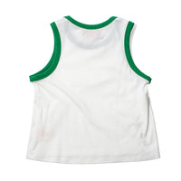 Carleen Chloe Tank in White/Green