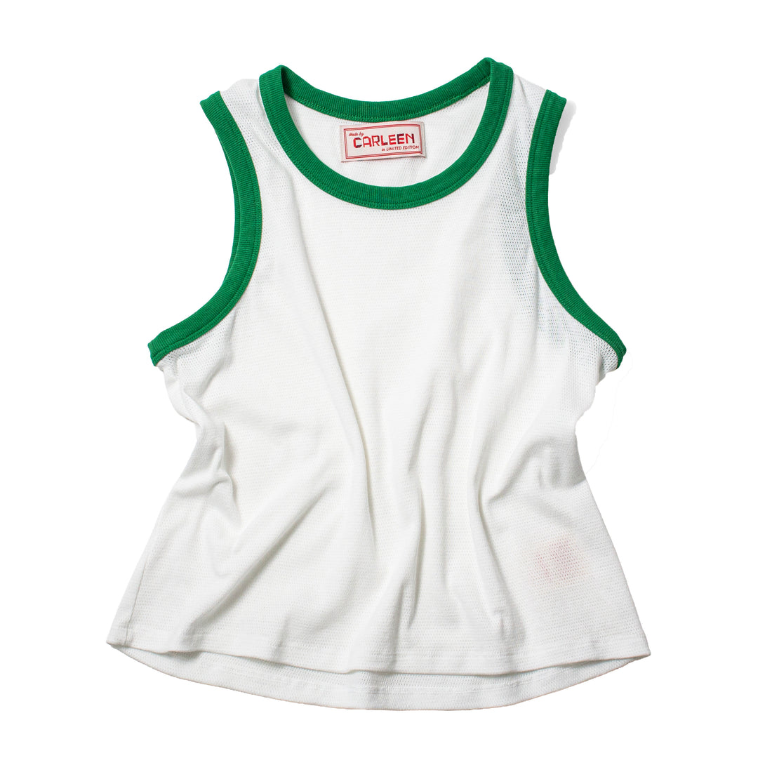 Carleen Chloe Tank in White/Green