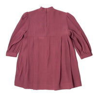 Carleen Smock Mini Dress in Mauve Microplaid