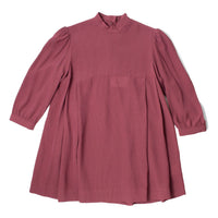 Carleen Smock Mini Dress in Mauve Microplaid