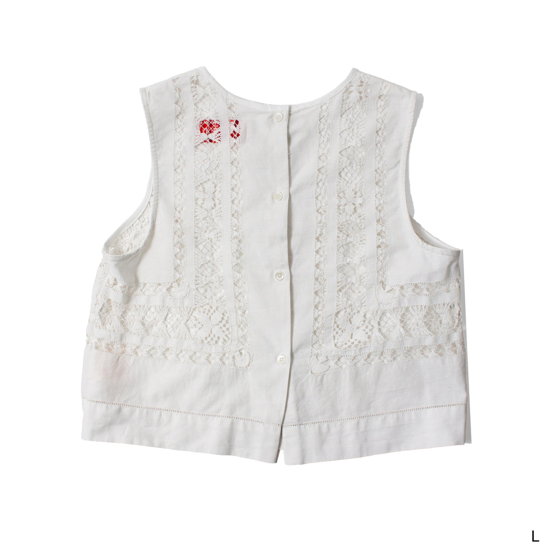 Carleen Zoe Sleeveless Shell in White Tablecloth