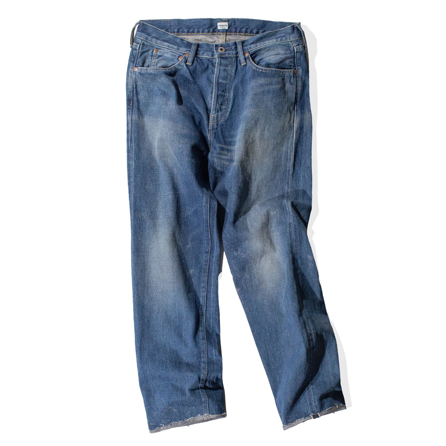 Chimala 13.5 Oz Selvedge Denim Used Ankle Cut in Dark Vintage – JUDITH