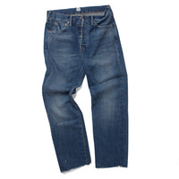 Chimala 13.5oz Selvedge Denim Used Ankle Cut in Vintage Dark