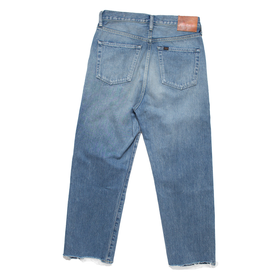 Chimala 13.5oz Selvedge Denim Wide Tapered Cut in Used Light
