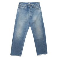 Chimala 13.5oz Selvedge Denim Wide Tapered Cut in Used Light