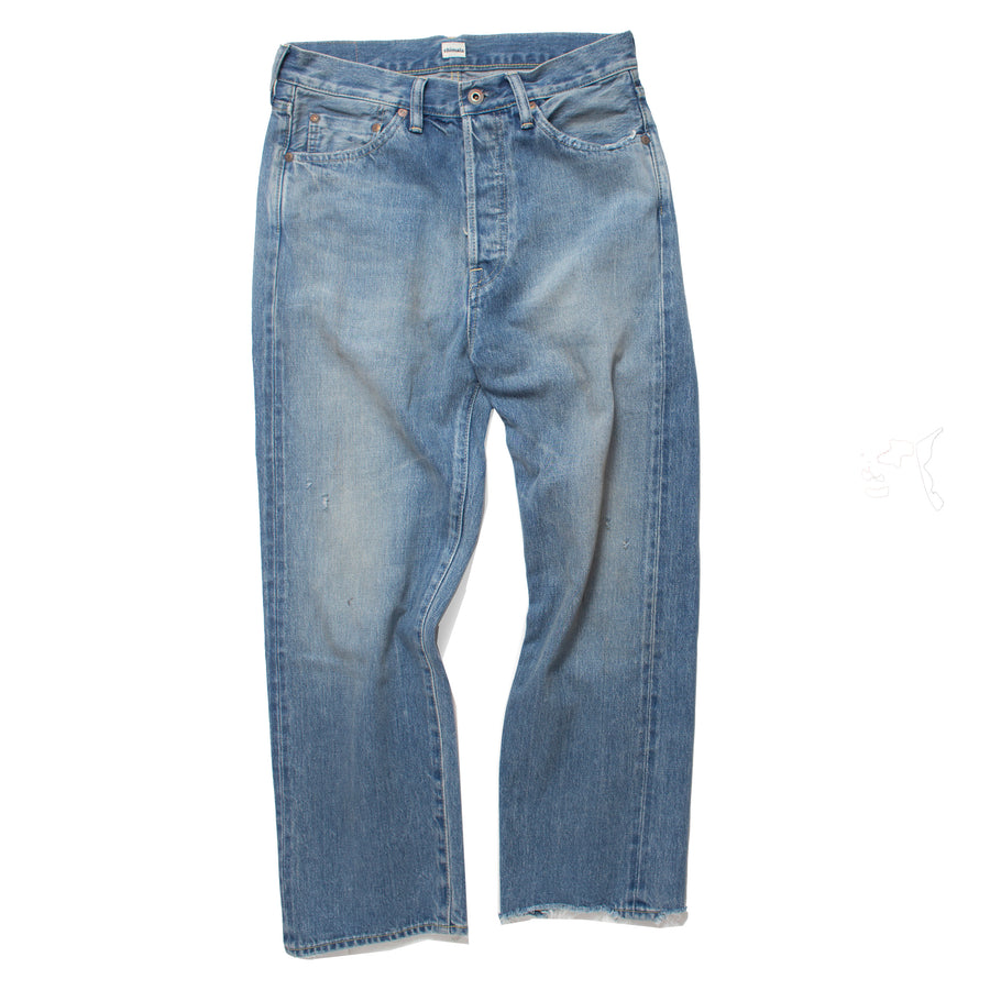 Chimala 13.5oz Selvedge Denim Wide Tapered Cut in Used Light