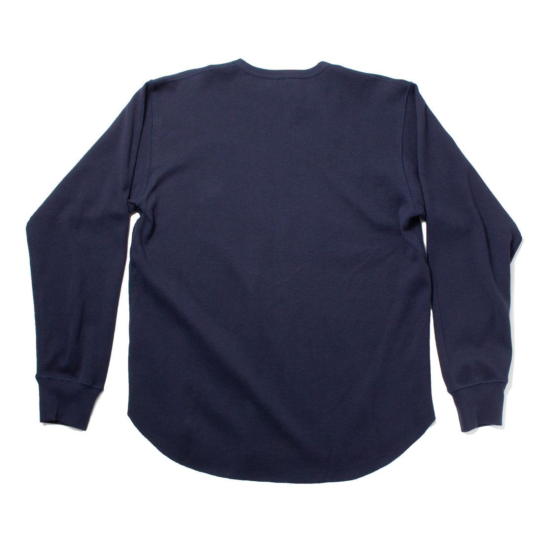 Chimala Unisex Honeycomb Waffle Crew Top in Navy